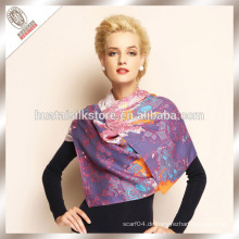 Damen-Mode 100% Wolle Schal Schal Großhandel Wolle Stola